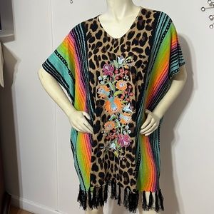 CRAZY TRAIN Multi Color Tunic Top